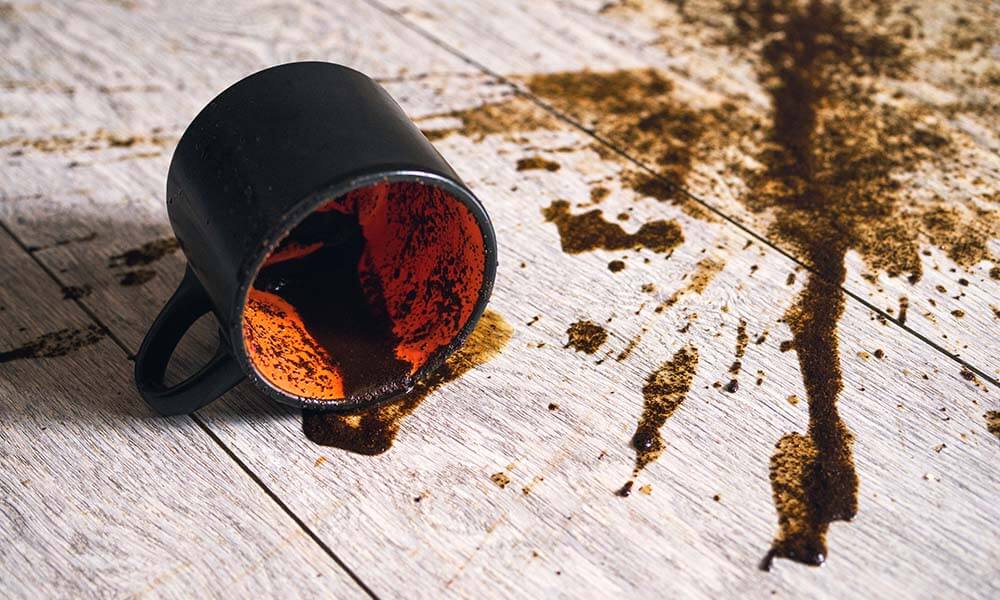 coffee split on floor 