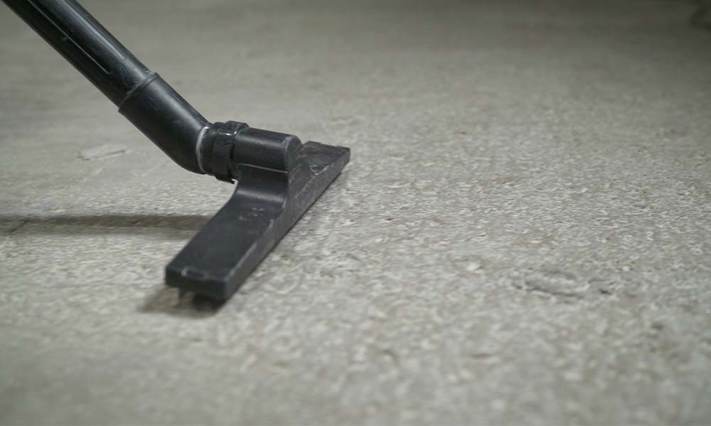 vacuuming floor 