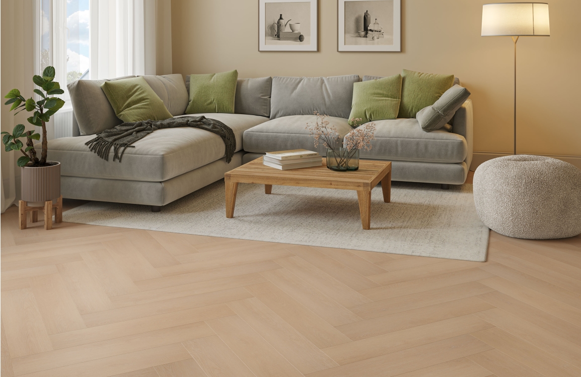 Hampton 3mm Sandstone Oak Herringbone LVT