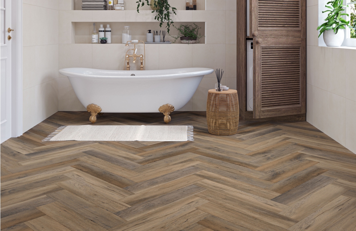 Deluxe Golden Herringbone Click Vinyl