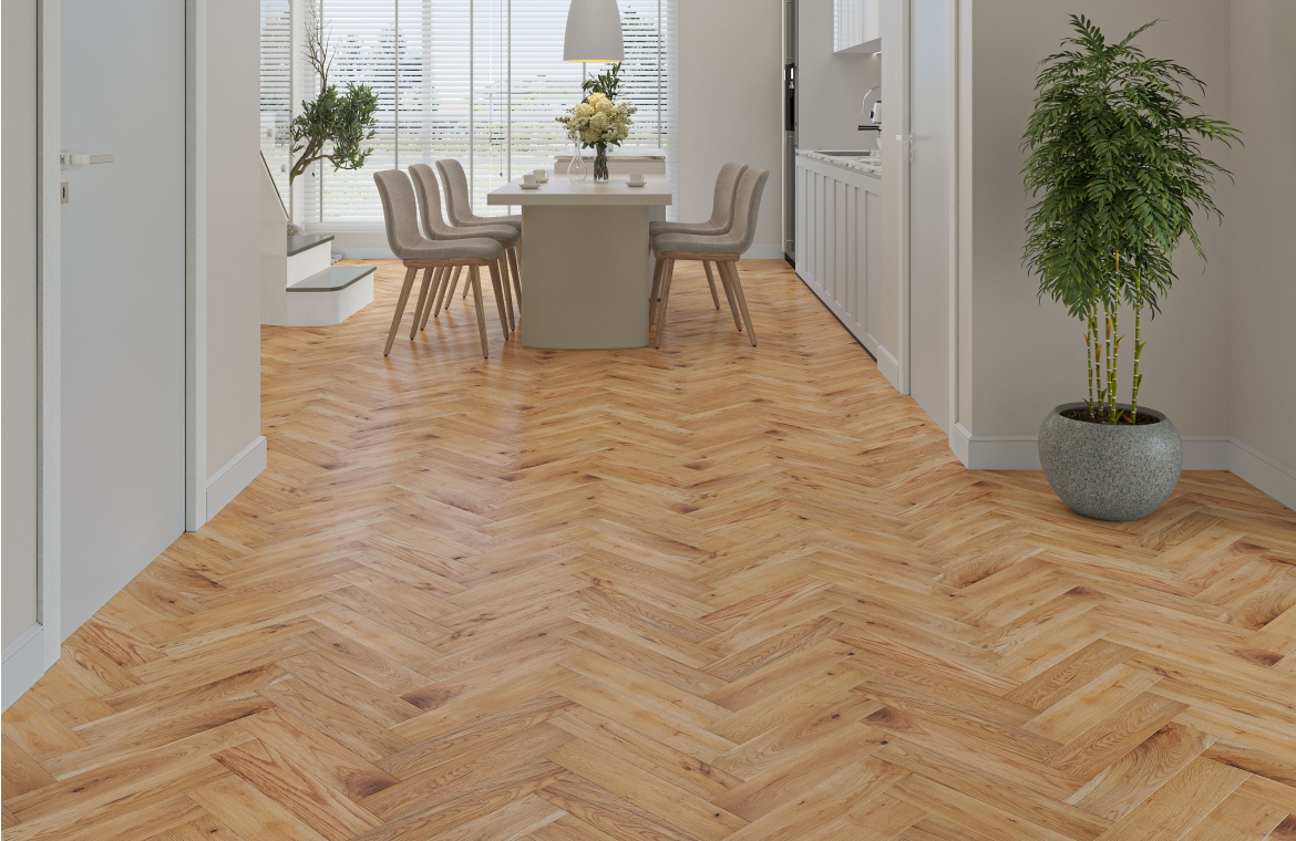 Thorpe Spring Grand Solid Oak Herringbone
