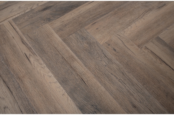 Deluxe Espresso Herringbone Click Vinyl