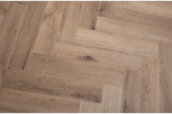 Deluxe Golden Sienna Herringbone Click Vinyl