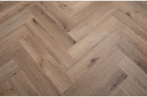 Deluxe Golden Sienna Herringbone Click Vinyl