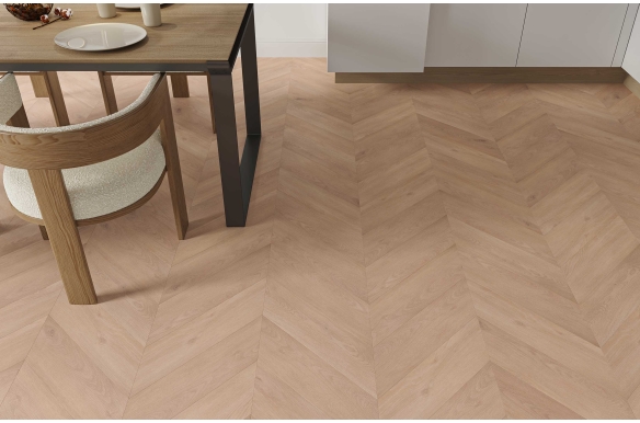 Hampton 3mm Pale Almond Oak Chevron LVT