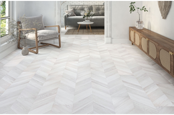 Manor 8mm Crystal Oak Chevron Laminate