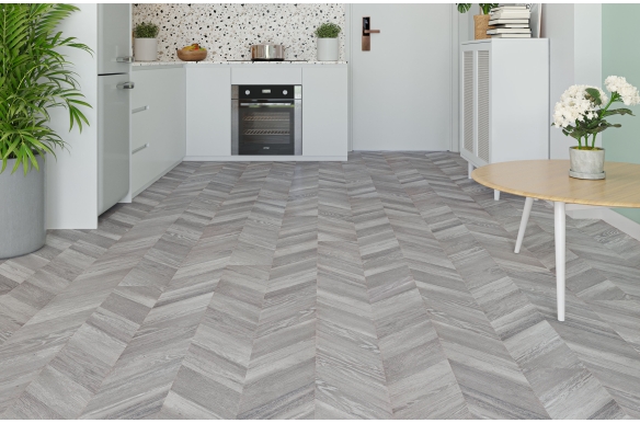 Manor 8mm Steele Oak Chevron Laminate