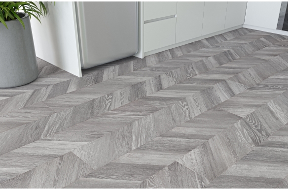 Manor 8mm Steele Oak Chevron Laminate