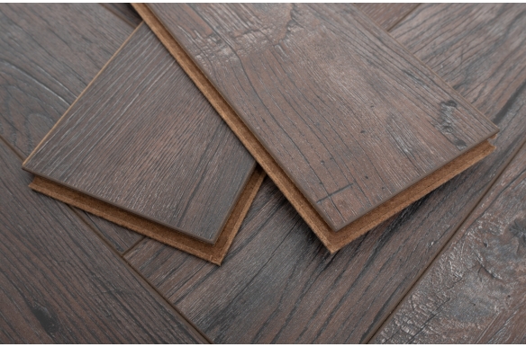 Ritz 8mm Tudor Oak Herringbone Laminate