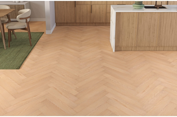 Empire 12mm Saddle Oak Herringbone Laminate