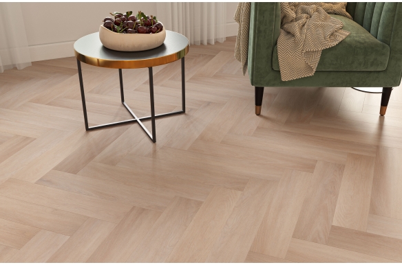 Classic Brushed Suede Herringbone Click Vinyl