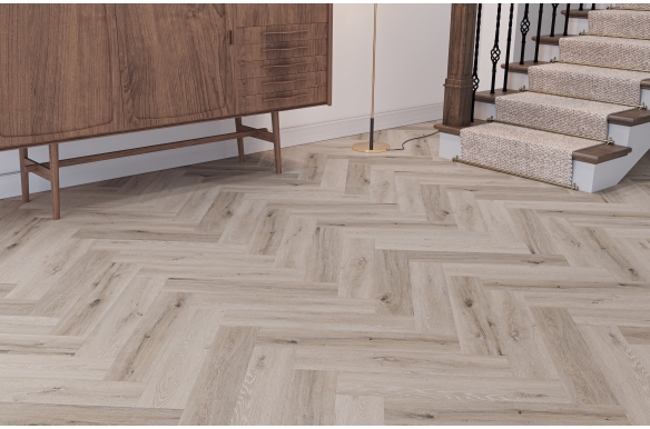 Classic Opal Herringbone Click Vinyl