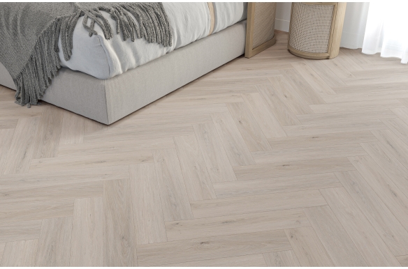 Classic Greige Herringbone Click Vinyl