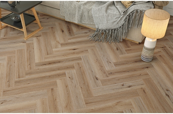 Classic Dusky Herringbone Click Vinyl