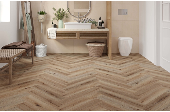 Classic Dusky Herringbone Click Vinyl