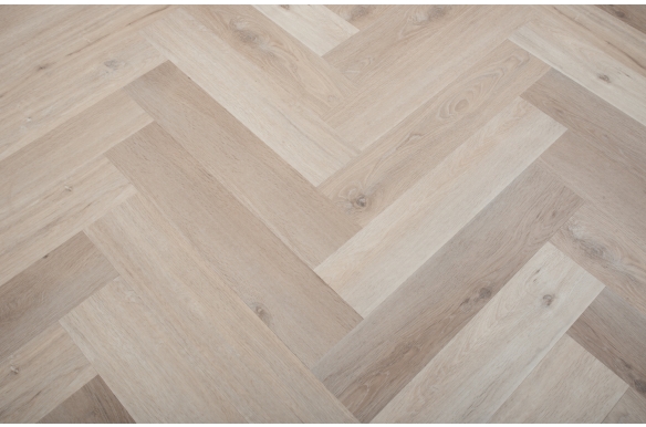 Deluxe Light Brown Herringbone Click Vinyl