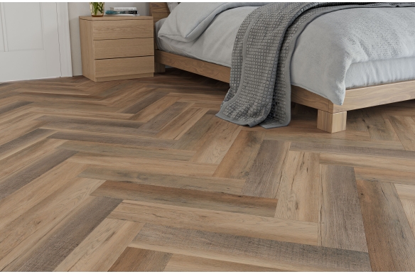 Deluxe Golden Herringbone Click Vinyl