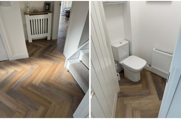 Deluxe Golden Herringbone Click Vinyl