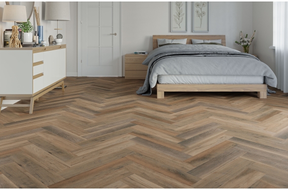 Deluxe Golden Herringbone Click Vinyl