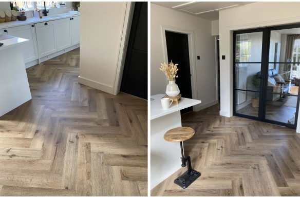 Deluxe Golden Herringbone Click Vinyl