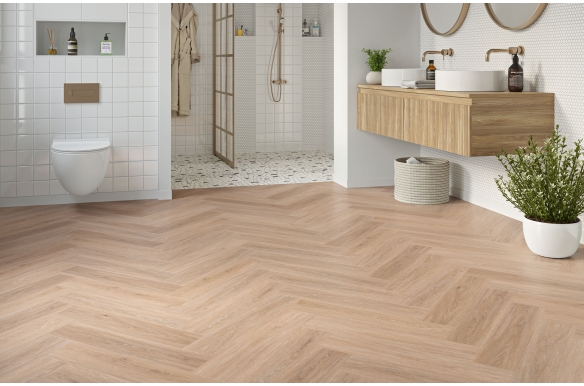 Deluxe Brushed Suede Herringbone Click Vinyl