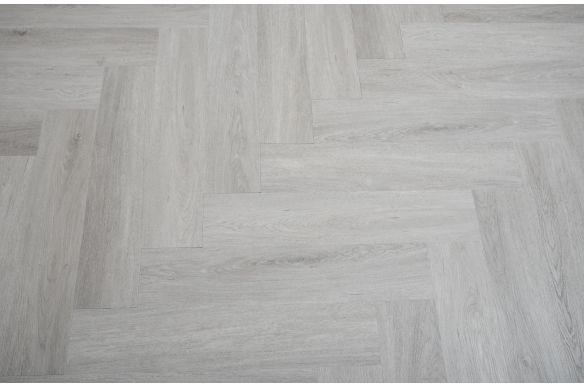 Deluxe Pewter Herringbone Click Vinyl