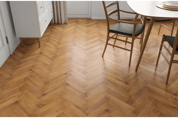 Thorpe Roasted Solid Oak Herringbone