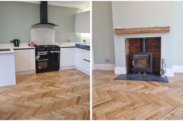 Thorpe Ranch Solid Oak Herringbone