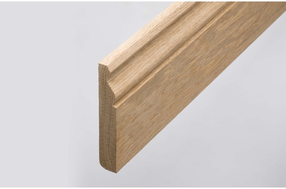 Unfinished Solid Oak Skirting Board 120 x 20mm - SW1