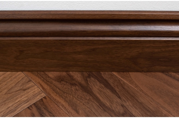 Lacquered Solid Walnut Skirting Board 120 x 20mm