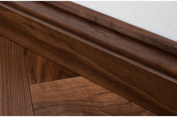 Lacquered Solid Walnut Skirting Board 120 x 20mm