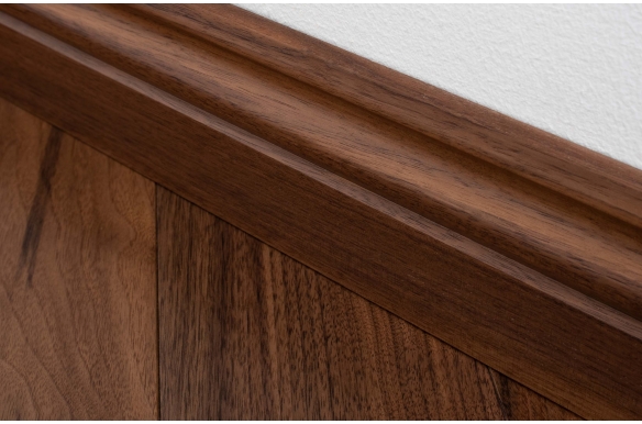 Lacquered Solid Walnut Skirting Board 95 x 20mm - SW8