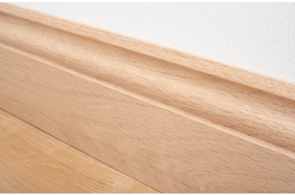 Unfinished Solid Oak Skirting Board 120 x 20mm - SW1