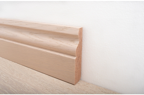 Whitewashed Solid Oak Skirting Board 95 x 20mm - SW7