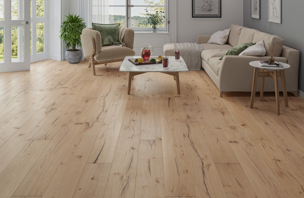 Bibury Oatmeal Distressed Engineered Oak